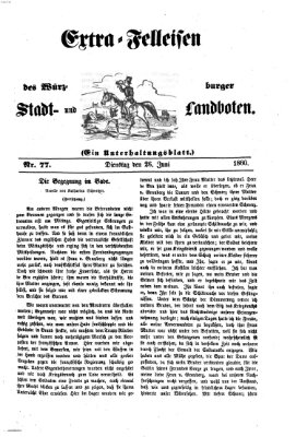 Extra-Felleisen (Würzburger Stadt- und Landbote) Dienstag 26. Juni 1860