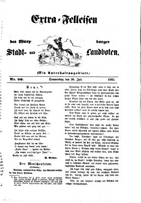 Extra-Felleisen (Würzburger Stadt- und Landbote) Donnerstag 26. Juli 1860