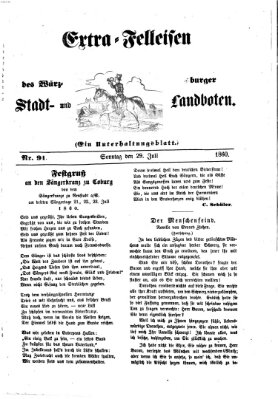 Extra-Felleisen (Würzburger Stadt- und Landbote) Sonntag 29. Juli 1860