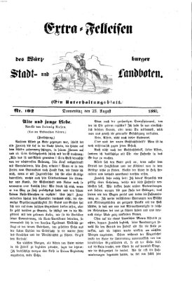 Extra-Felleisen (Würzburger Stadt- und Landbote) Donnerstag 23. August 1860