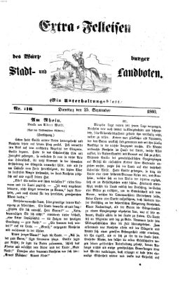 Extra-Felleisen (Würzburger Stadt- und Landbote) Dienstag 25. September 1860