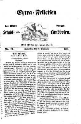 Extra-Felleisen (Würzburger Stadt- und Landbote) Donnerstag 27. September 1860