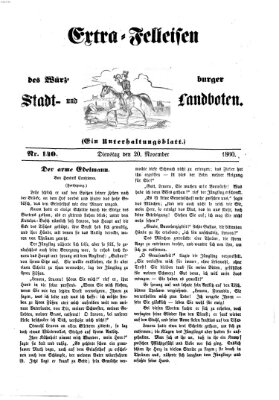 Extra-Felleisen (Würzburger Stadt- und Landbote) Dienstag 20. November 1860