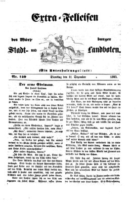 Extra-Felleisen (Würzburger Stadt- und Landbote) Dienstag 11. Dezember 1860