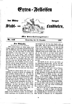 Extra-Felleisen (Würzburger Stadt- und Landbote) Donnerstag 13. Dezember 1860