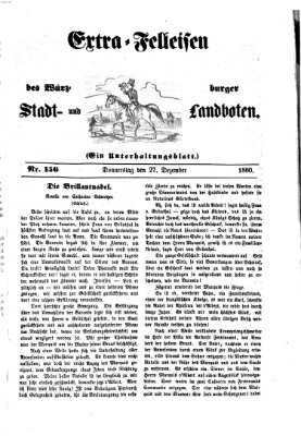 Extra-Felleisen (Würzburger Stadt- und Landbote) Donnerstag 27. Dezember 1860