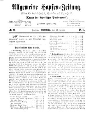 Allgemeine Hopfen-Zeitung Samstag 22. Januar 1870