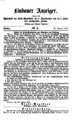 Lindauer Anzeiger (Lindauer Tagblatt für Stadt und Land) Dienstag 28. Januar 1868