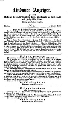 Lindauer Anzeiger (Lindauer Tagblatt für Stadt und Land) Dienstag 4. Februar 1868