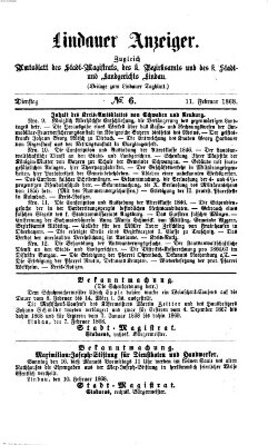 Lindauer Anzeiger (Lindauer Tagblatt für Stadt und Land) Dienstag 11. Februar 1868