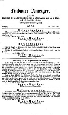 Lindauer Anzeiger (Lindauer Tagblatt für Stadt und Land) Dienstag 26. Mai 1868