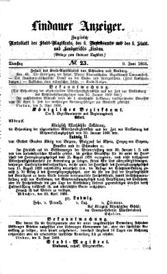 Lindauer Anzeiger (Lindauer Tagblatt für Stadt und Land) Dienstag 9. Juni 1868