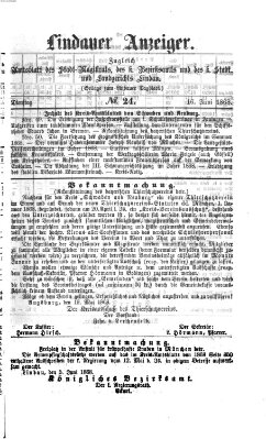 Lindauer Anzeiger (Lindauer Tagblatt für Stadt und Land) Dienstag 16. Juni 1868