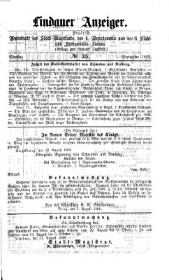 Lindauer Anzeiger (Lindauer Tagblatt für Stadt und Land) Dienstag 1. September 1868