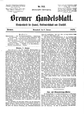 Bremer Handelsblatt Samstag 8. Januar 1870