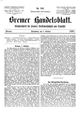 Bremer Handelsblatt Samstag 8. Oktober 1870