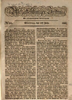 Aschaffenburger Zeitung Montag 1. Juli 1833