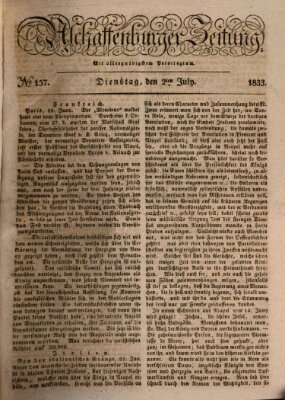 Aschaffenburger Zeitung Dienstag 2. Juli 1833