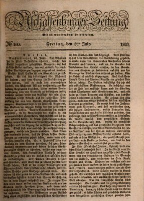 Aschaffenburger Zeitung Freitag 5. Juli 1833