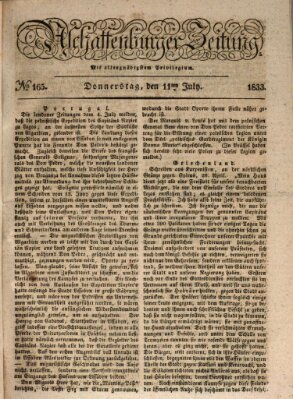 Aschaffenburger Zeitung Donnerstag 11. Juli 1833