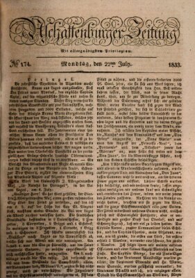 Aschaffenburger Zeitung Montag 22. Juli 1833