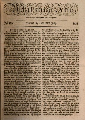 Aschaffenburger Zeitung Dienstag 23. Juli 1833