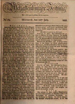 Aschaffenburger Zeitung Mittwoch 24. Juli 1833