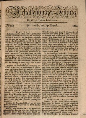 Aschaffenburger Zeitung Mittwoch 7. August 1833