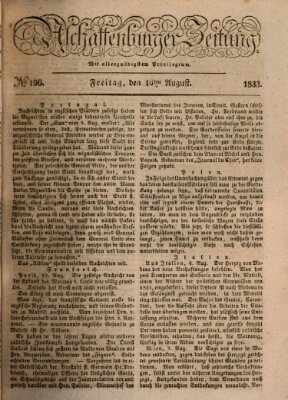 Aschaffenburger Zeitung Freitag 16. August 1833