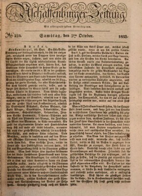 Aschaffenburger Zeitung Samstag 5. Oktober 1833