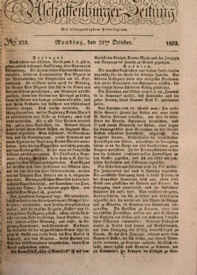 Aschaffenburger Zeitung Montag 21. Oktober 1833