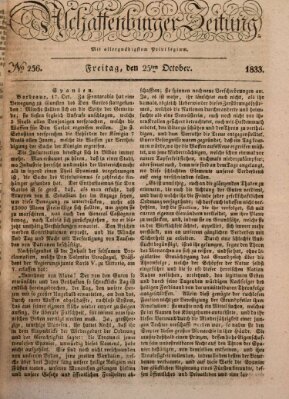 Aschaffenburger Zeitung Freitag 25. Oktober 1833