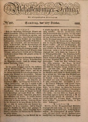 Aschaffenburger Zeitung Samstag 26. Oktober 1833