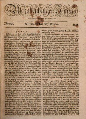 Aschaffenburger Zeitung Mittwoch 30. Oktober 1833