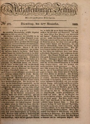 Aschaffenburger Zeitung Dienstag 12. November 1833