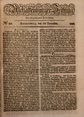 Aschaffenburger Zeitung Donnerstag 5. Dezember 1833