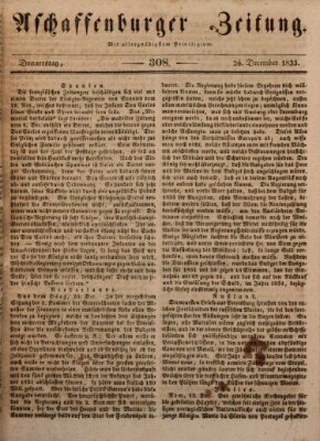 Aschaffenburger Zeitung Donnerstag 26. Dezember 1833