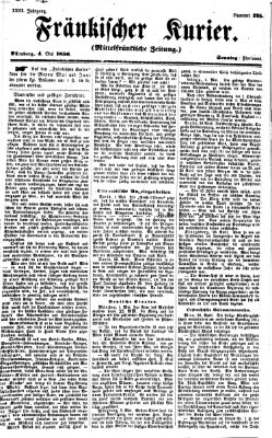 Fränkischer Kurier Sonntag 4. Mai 1856