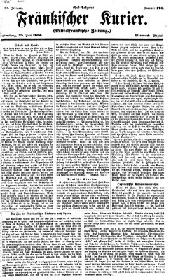 Fränkischer Kurier Mittwoch 25. Juni 1856