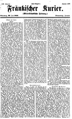 Fränkischer Kurier Donnerstag 26. Juni 1856