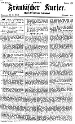 Fränkischer Kurier Mittwoch 16. Juli 1856