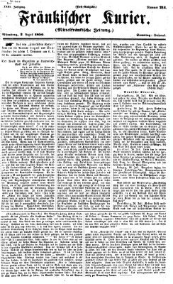 Fränkischer Kurier Samstag 2. August 1856