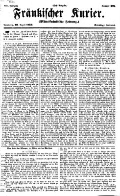 Fränkischer Kurier Sonntag 10. August 1856