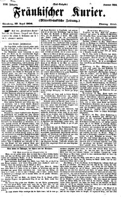 Fränkischer Kurier Dienstag 19. August 1856