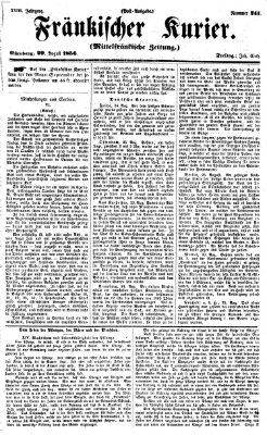 Fränkischer Kurier Freitag 29. August 1856