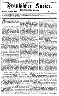 Fränkischer Kurier Samstag 30. August 1856