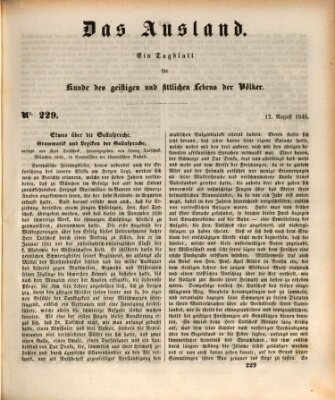 Das Ausland Montag 17. August 1846