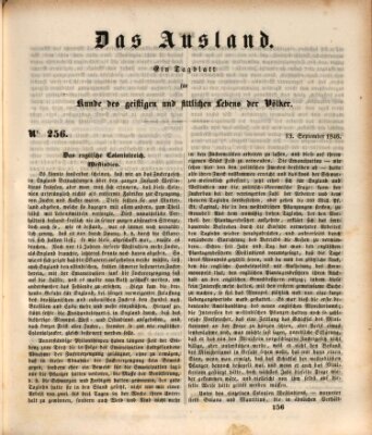 Das Ausland Sonntag 13. September 1846