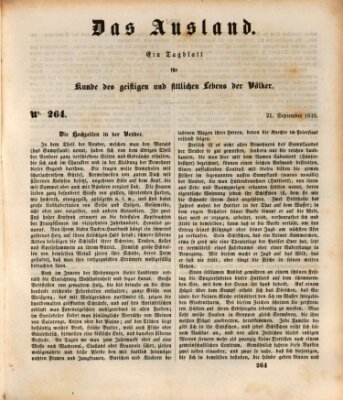 Das Ausland Montag 21. September 1846