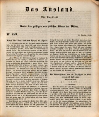 Das Ausland Freitag 16. Oktober 1846